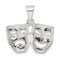 Sterling Silver Comedy & Tragedy Charm Drama Jewelry 19mm x 22mm